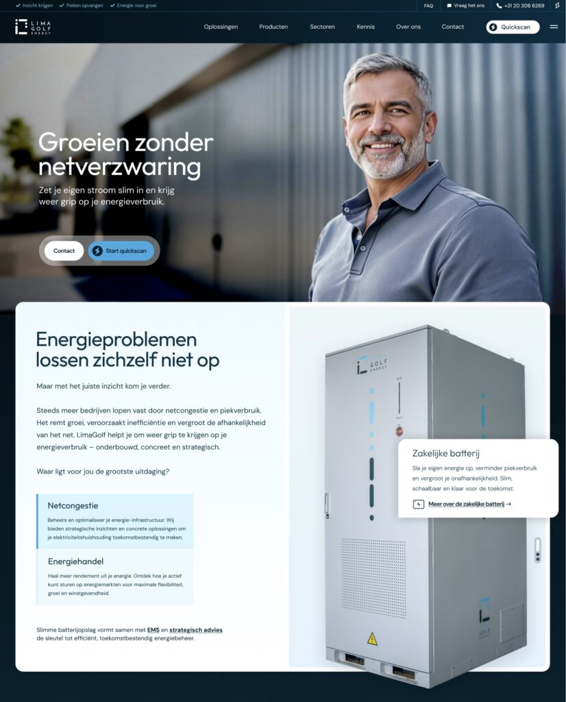 LimaGolf Energy web design
